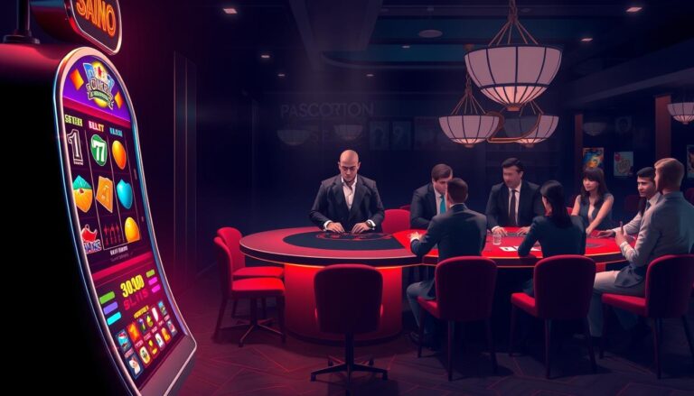 Diferença entre cassino ao vivo e slots